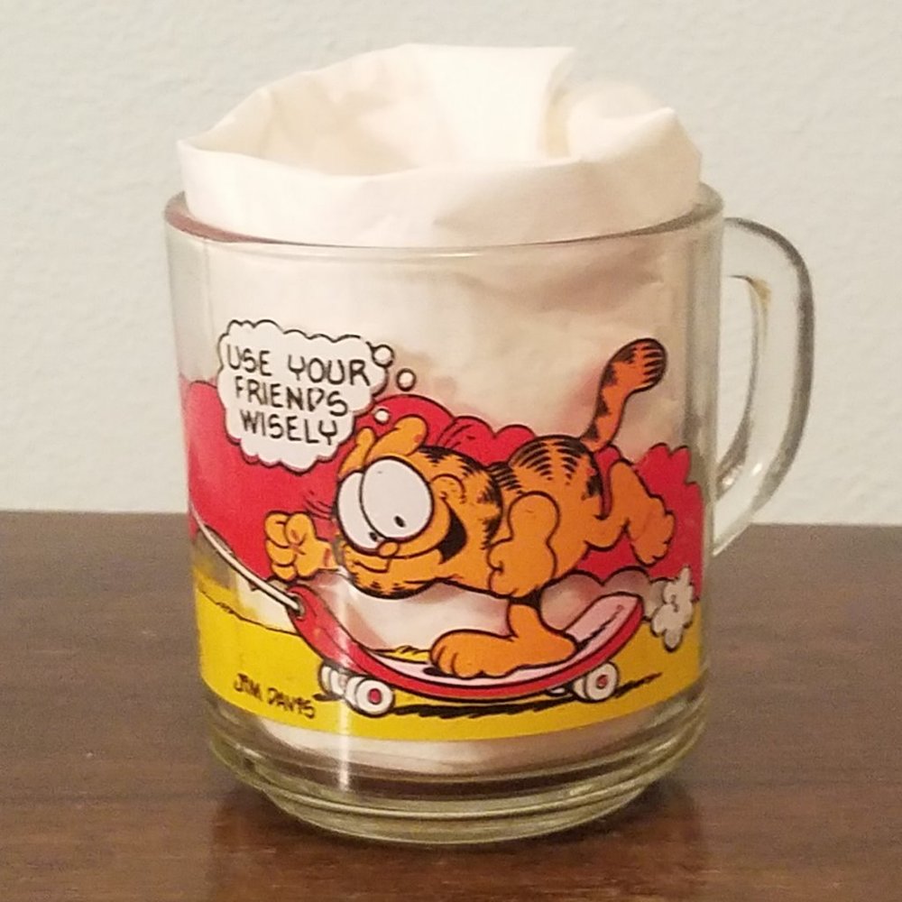 1978 McDonalds Anchor Hocking Garfield and Odie coffee cup